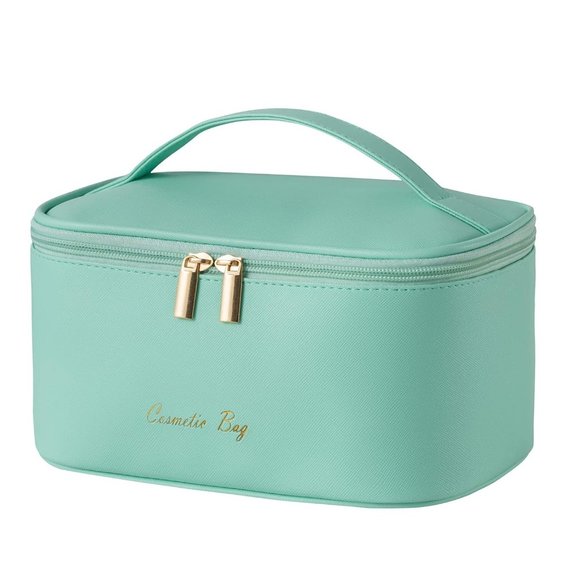 Women Light Green Small Cute Haze Blue Little Pouch Toiletry Makeup Organizer - Picture 2 of 9